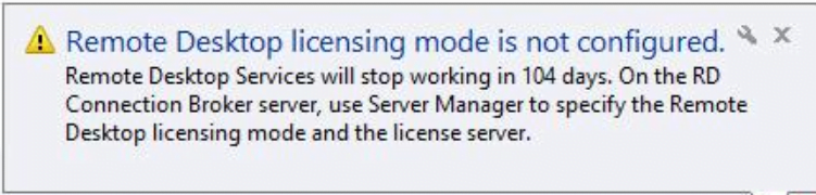 : Remote Desktop Licensing Mode is not Configured