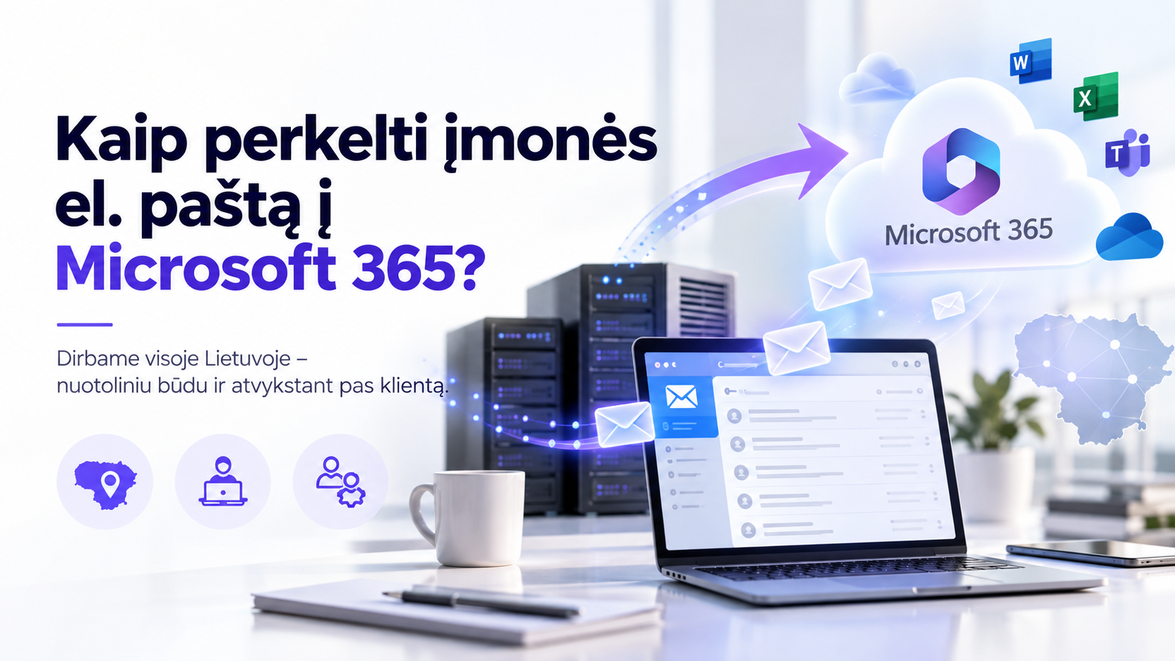Kaip perkelti įmonės el. paštą į Microsoft 365?